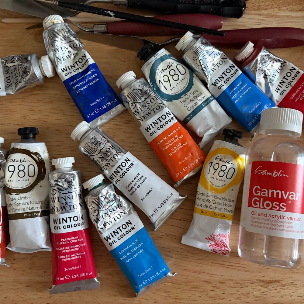 Oil Painting Supply Bundle – Winsor & Newton, Gamblin, Bob Ross Brushes - Picture 2 of 6